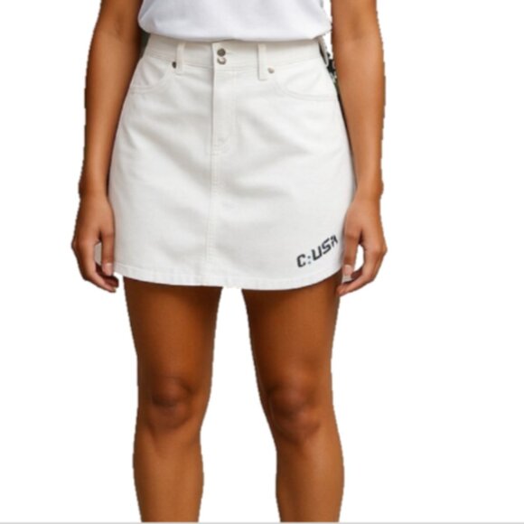Adidas 3 Stripe Golf Skort Size 0 NEW Skirt Shorts White Round Hem - Picture 1 of 14